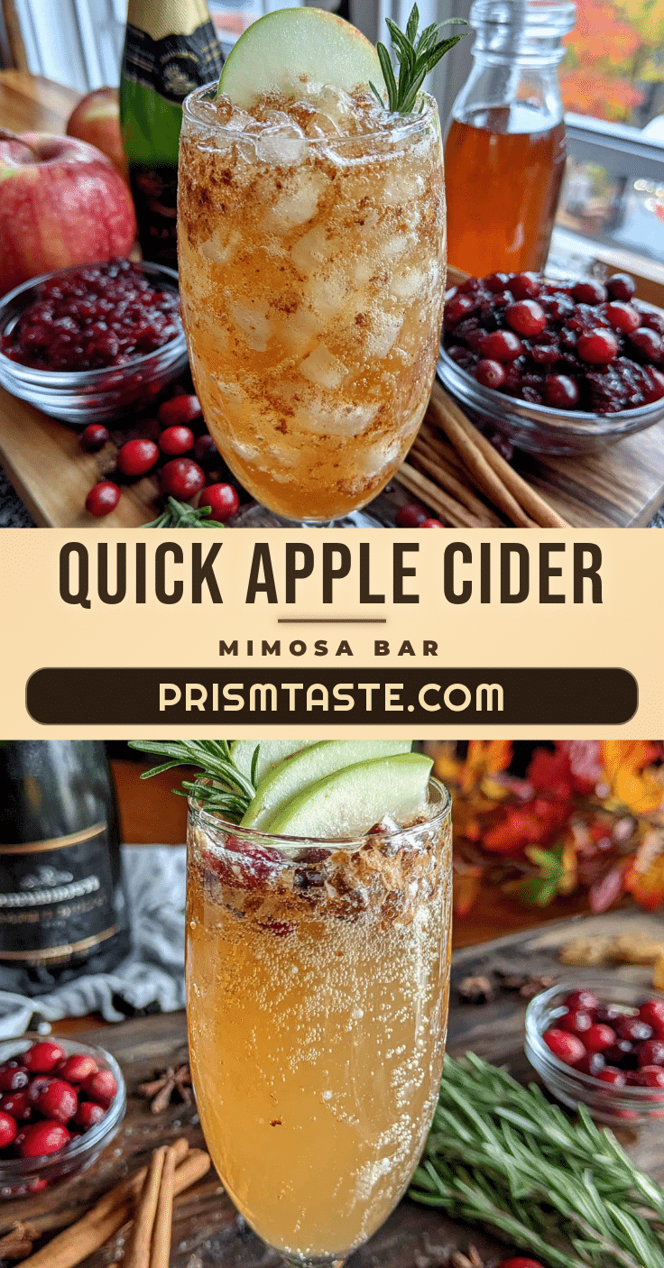 quick apple cider mimosa bar recipe