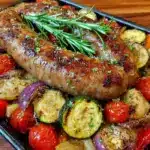 Sheet pan sausage and veggies - featured image