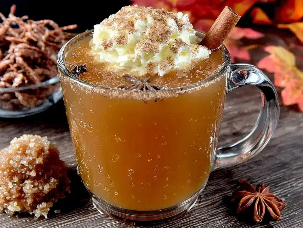 spiced rum apple cider cocktail - featured image