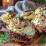 spider web deviled eggs - featured image