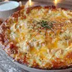 spiderweb buffalo chicken dip - featured image