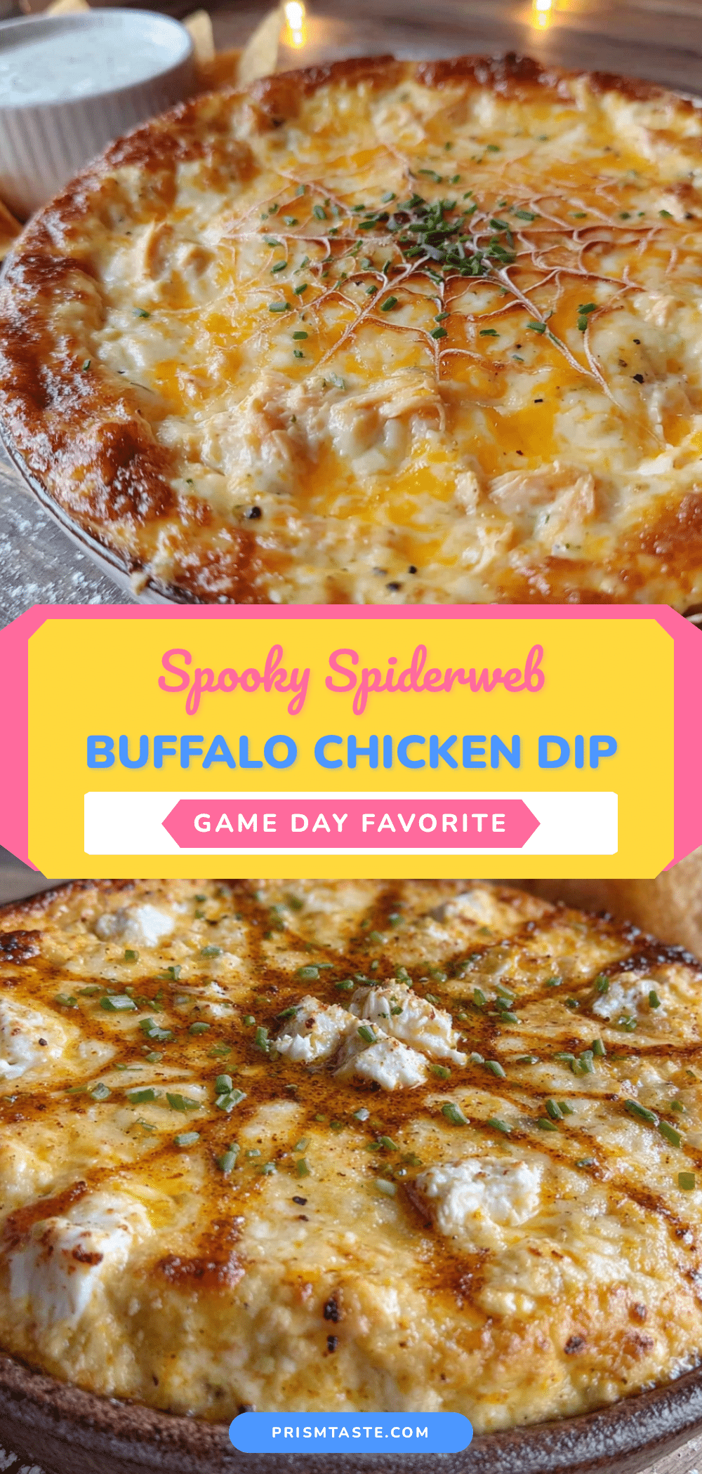 spiderweb buffalo chicken dip recipe