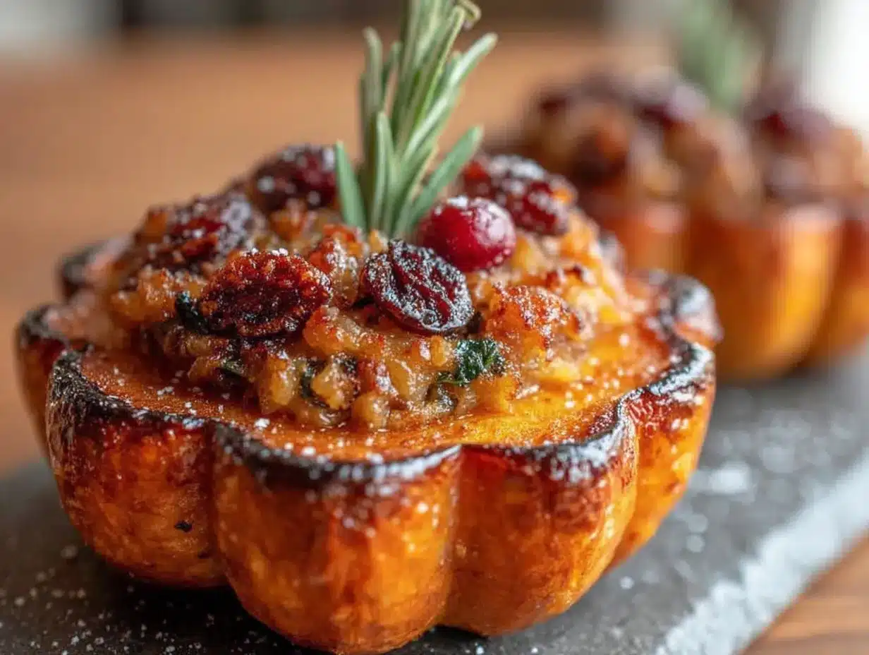 stuffed acorn squash with wild rice preparation steps