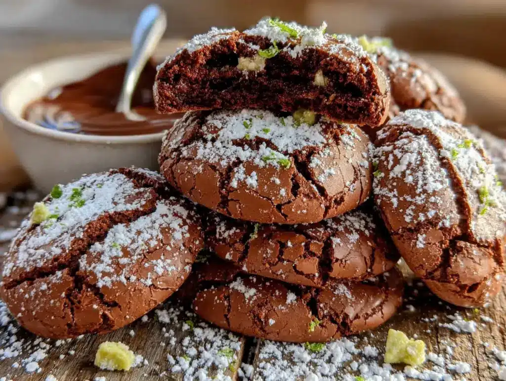 Andes mint chocolate crinkle cookies - featured image
