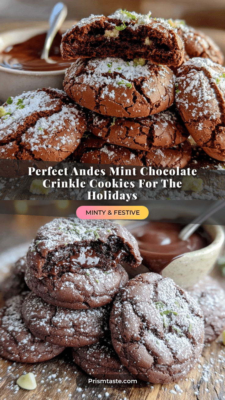 Andes mint chocolate crinkle cookies recipe