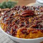 brown butter pecan sweet potato casserole - featured image