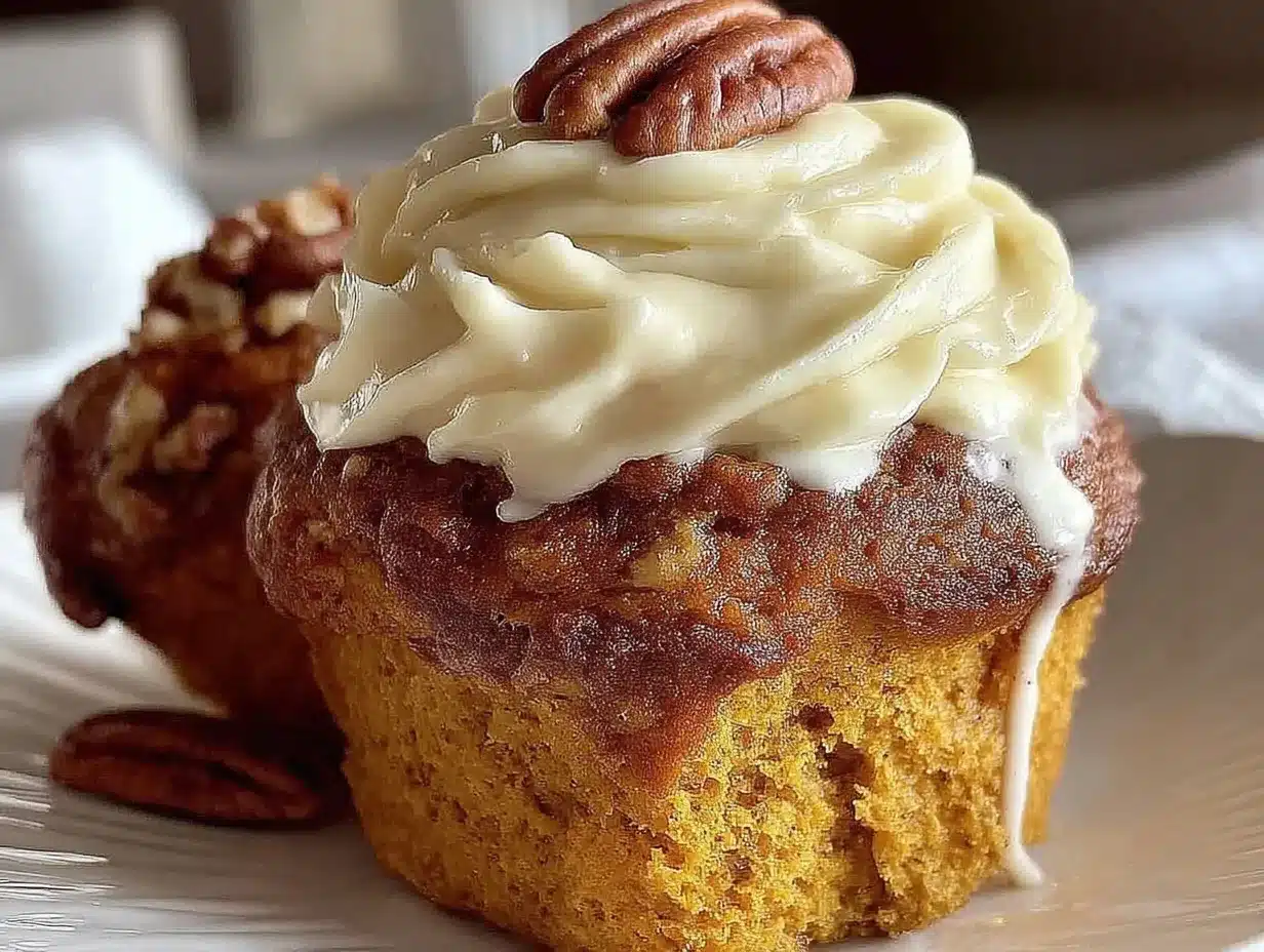cream cheese filled pumpkin muffins preparation steps