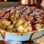 Easy Salted Caramel Apple Crisp - featured image