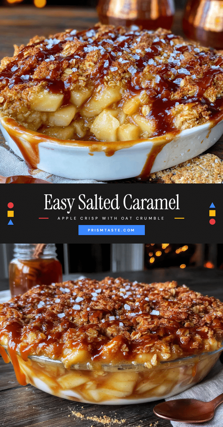 Easy Salted Caramel Apple Crisp recipe