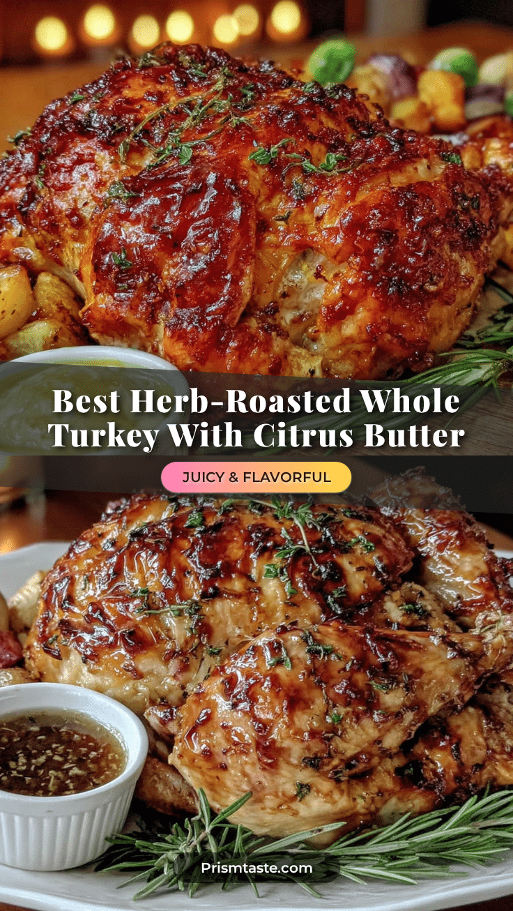 herb-roasted turkey with citrus butter recipe