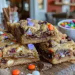 leftover Halloween candy cookie bars - featured image