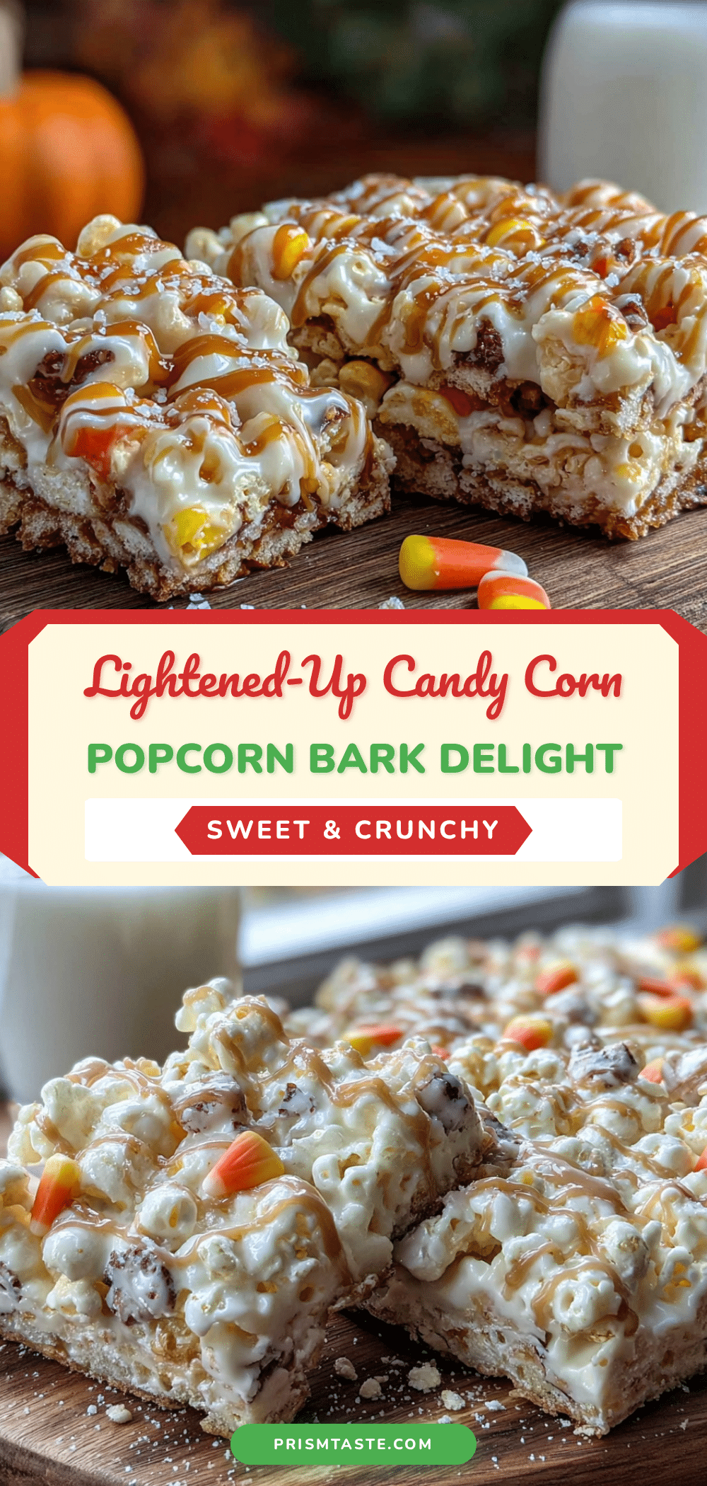 lightened-up candy corn popcorn bark recipe