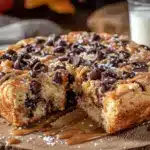 lighter giant thanksgiving chocolate chip cookie cake - featured image