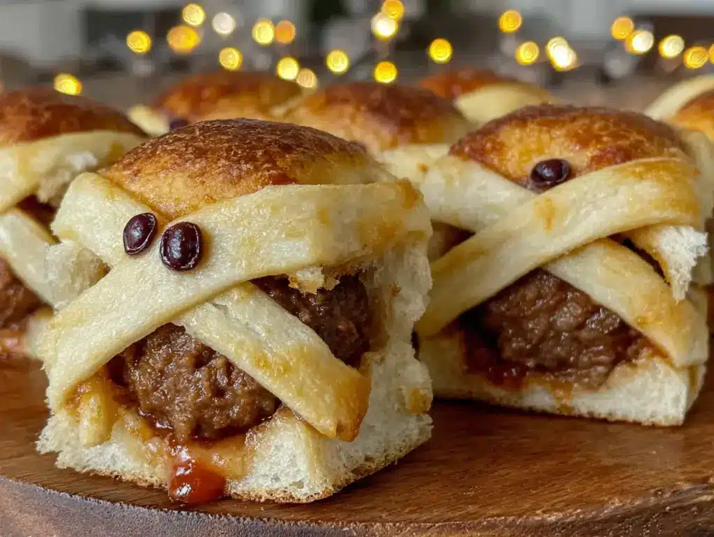 mummy meatball sliders - featured image