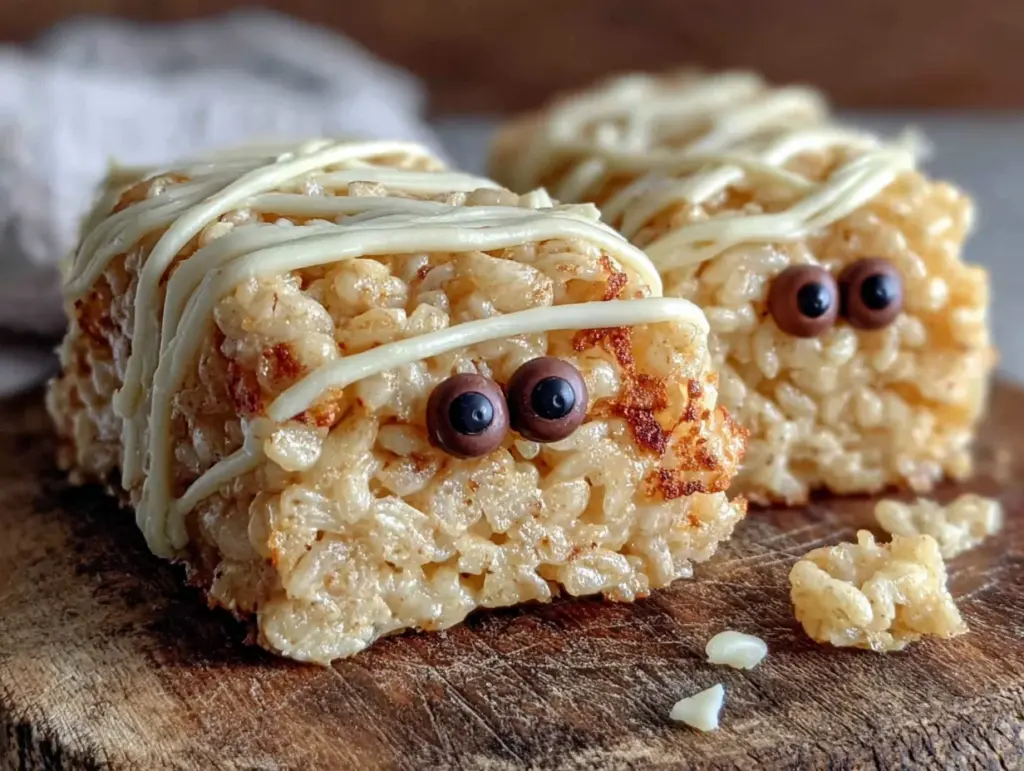 mummy rice krispie treats - featured image