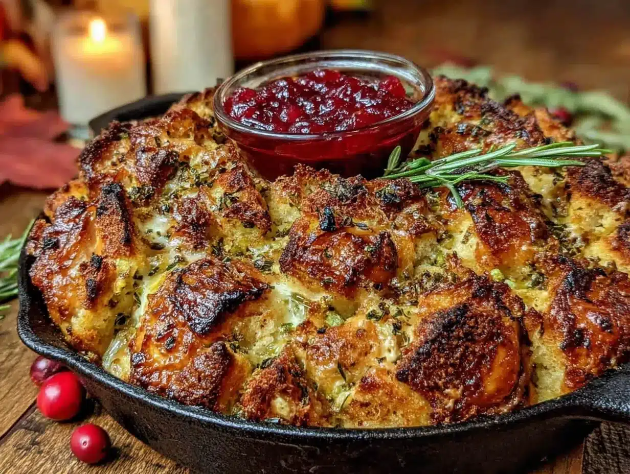 one-pan chicken and stuffing bake preparation steps