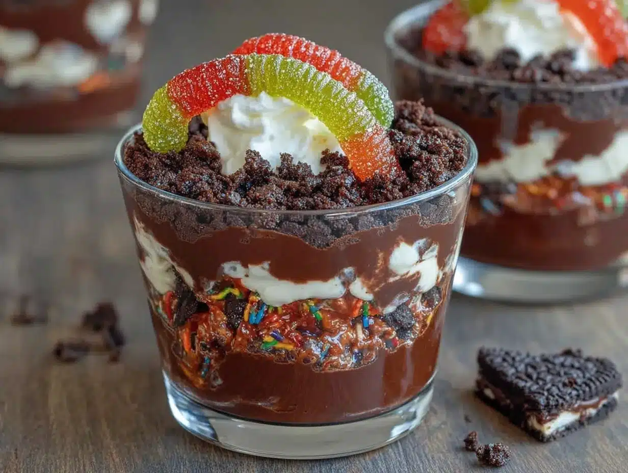 Oreo dirt pudding cups preparation steps
