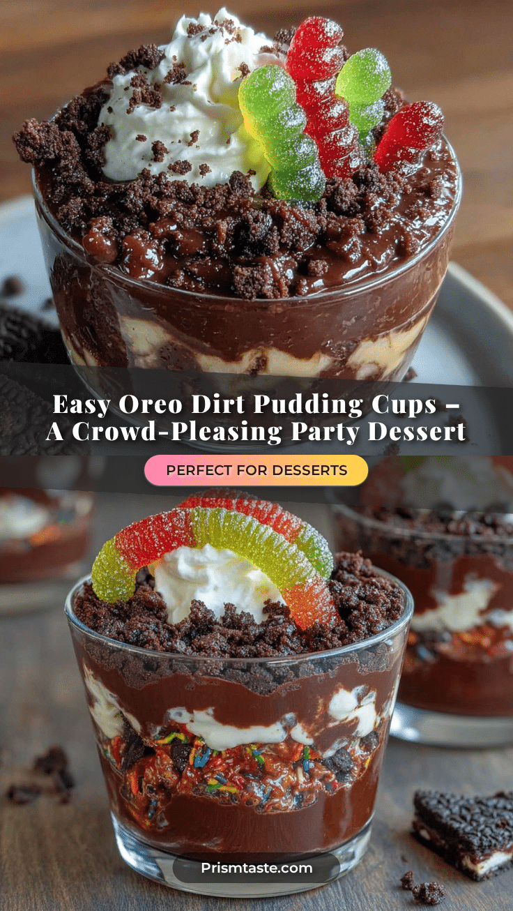 Oreo dirt pudding cups recipe