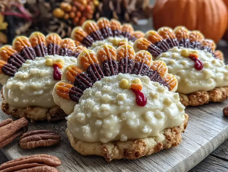 royal icing turkey cookies - featured image