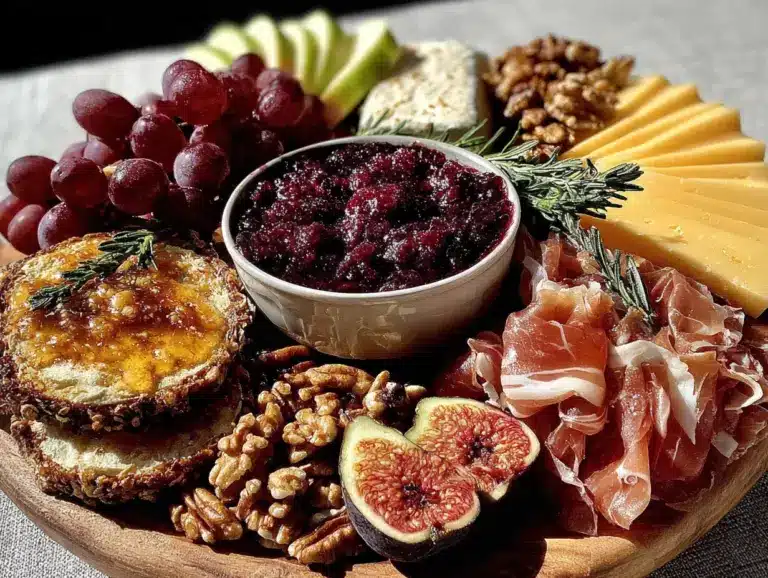 Thanksgiving harvest charcuterie board with fig jam - featured image